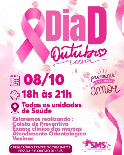 Imagem da notícia Dia D do Outubro Rosa acontece nesta quarta-feira em Costa Rica